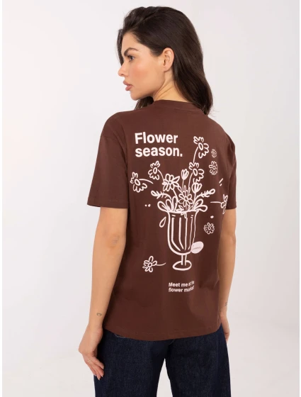 T shirt model 21798160 ciemny brązowy - FPrice T shirt model 21798160 ciemny brązowy - FPrice