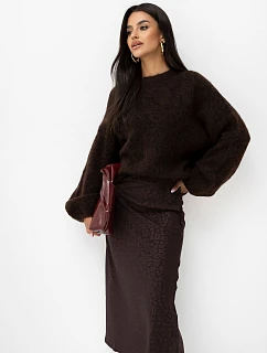 Sweter PM SW model 22334153 ciemny brązowy - FPrice