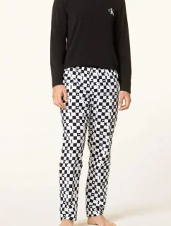 Pánské pyžamo NM2019E 6OE černá/bílá - Calvin Klein