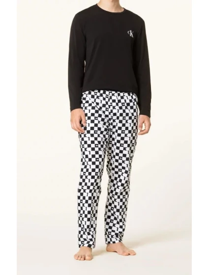 Pánské pyžamo NM2019E 6OE černá/bílá - Calvin Klein