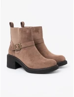 Stylové hnědé dámské  kotníčkové boty Obcas