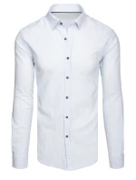 Pánská košile s dlouhým rukávem a jemným proužkem bílá Dstreet model 21989433 - FashionStreet