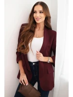 Dámská sako bez zapínání s podšívkou S/M švestková Dámská sako bez zapínání s podšívkou S/M švestková