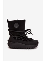 Kožené sněhule na platformě Lee Cooper LCJ-25-12-3660 Černé