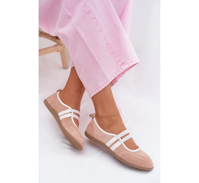 Sportovní baleríny s elastickými pásky Růžové Donatella Sportovní baleríny s elastickými pásky Růžové Donatella