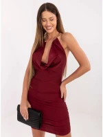 Sukienka IT SK model 21768508 bordowy - FPrice Sukienka IT SK model 21768508 bordowy - FPrice
