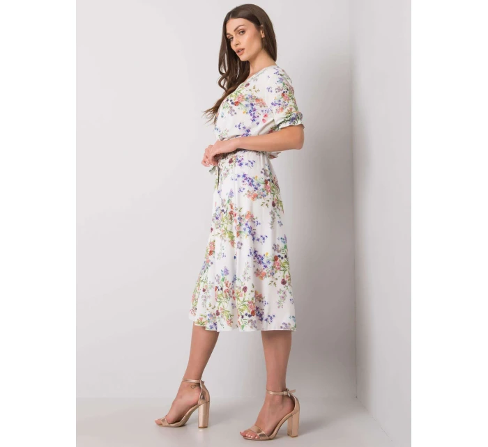 Šaty LK SK bílá zelená model 21116667 - FPrice Šaty LK SK bílá zelená model 21116667 - FPrice