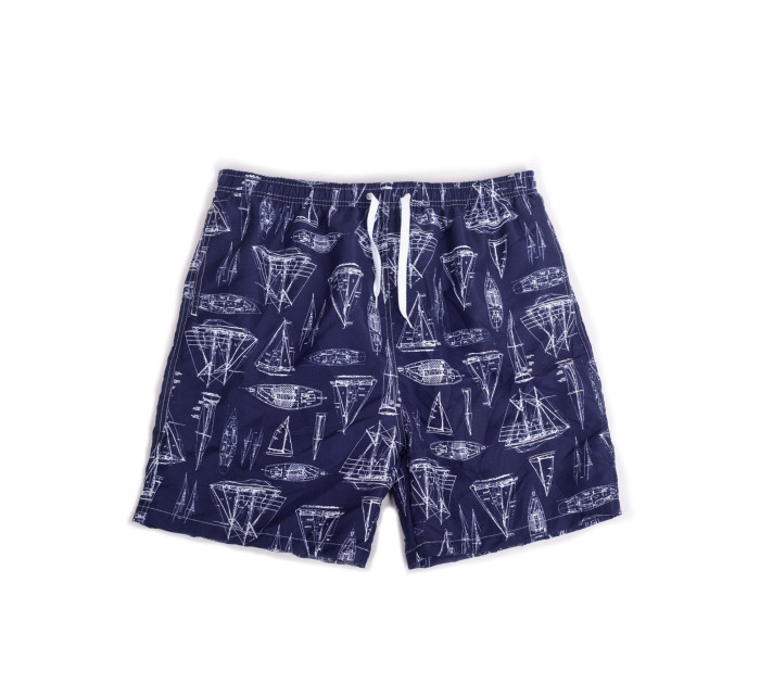 Yoclub Plavky Chlapecké plážové šortky P1 Navy Blue