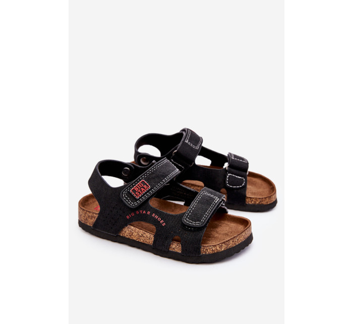 Dětské lehké sandály na suchý zip Big Star LL374141 černá