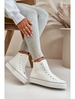 Dámské Zateplené Tenisky Z Eko Kůže Big Star Bílé Dámské Zateplené Tenisky Z Eko Kůže Big Star Bílé