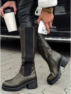 FERRINI dámské dlouhé zelené boty FashionStreet ZY0534