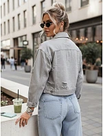 Dámská džínová bunda LANDIA sepraná šedá FashionStreet TY5684