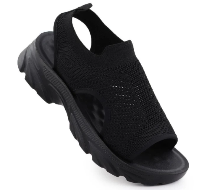 Dámské vestavěné černé sandály Potocki TO90302