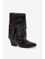 Kovbojky s  a zdobením zateplené Černé model 21747824 - Boto