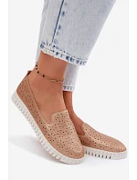 Dámské perforované nazouvací polobotky Salty