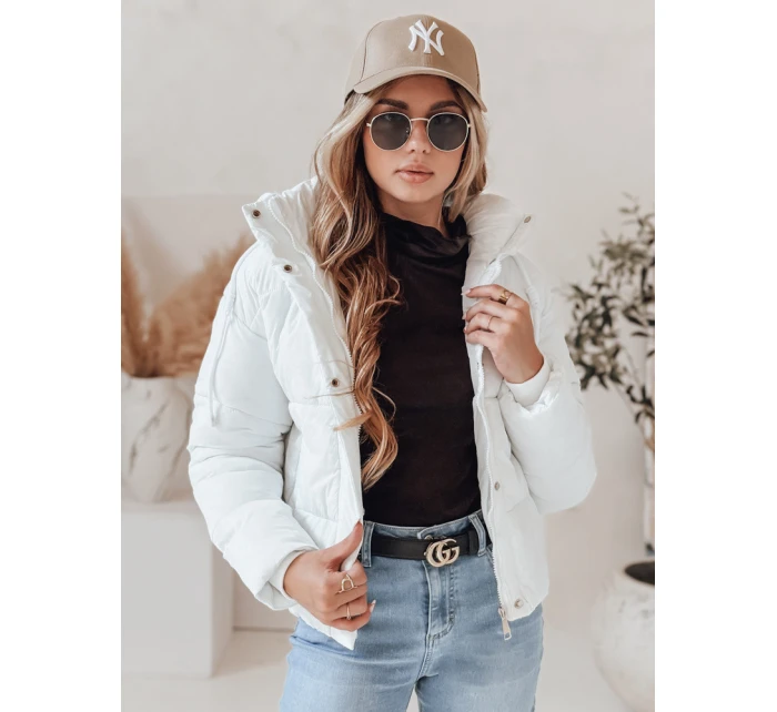 Dámská prošívaná zimní bunda SNOWLIKE s kapucí bílá FashionStreet TY4932