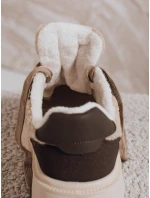 Dámské tenisky s kožešinou na platformě hnědé Dstreet model 21992242 - FashionStreet