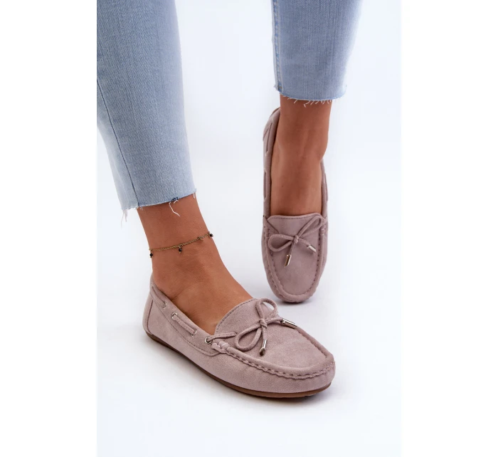 Dámské semišové mokasíny fialové model 21659313 - Boto Dámské semišové mokasíny fialové model 21659313 - Boto