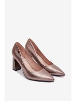 Dámské Lodičky Na Podpatku model 21704935 Grafitové - VINCEZA