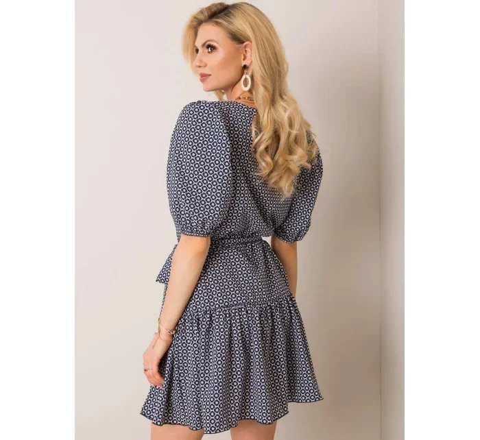 Šaty LK SK 508151.34P tmavě modrá a červená