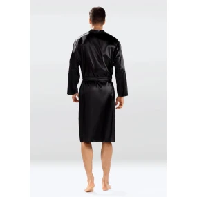 Pánský saténový župan model 21867839 černý - DKaren