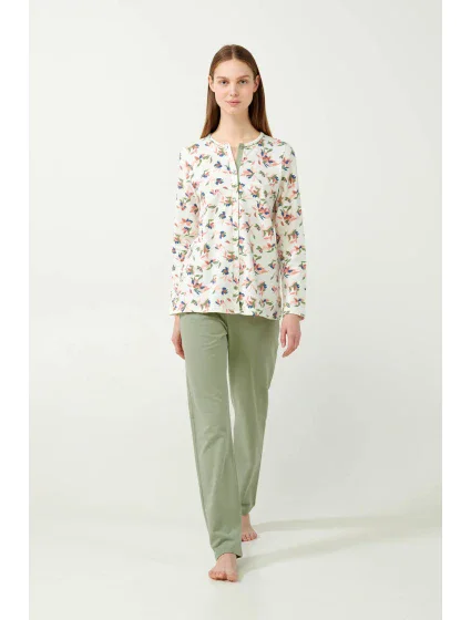 květinové pyžamo model 20516267 - Vamp květinové pyžamo model 20516267 - Vamp