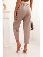 Kalhoty Summer Punto s uzávěrem na nohavicích fango