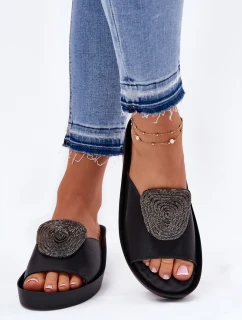 Kožené Dámské S Ozdobou Černé model 21698248 - S.Barski