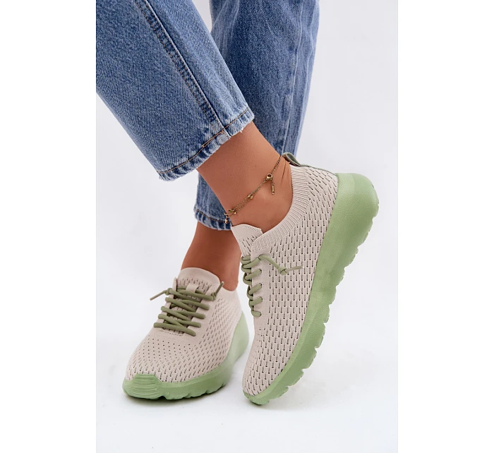 Materiálové Dámské Sportovní Boty Béžové Helinae Materiálové Dámské Sportovní Boty Béžové Helinae