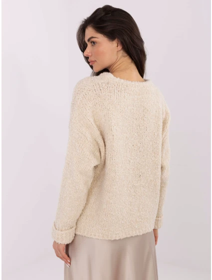 Jumper MI SW WK32601.19 světle béžový Jumper MI SW WK32601.19 světle béžový