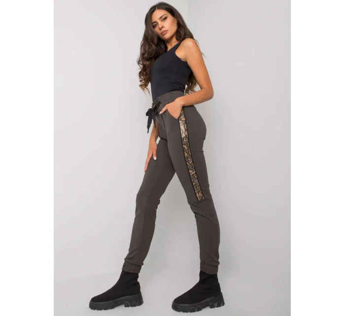 Tepláky RV DR 6891.54 tmavá khaki