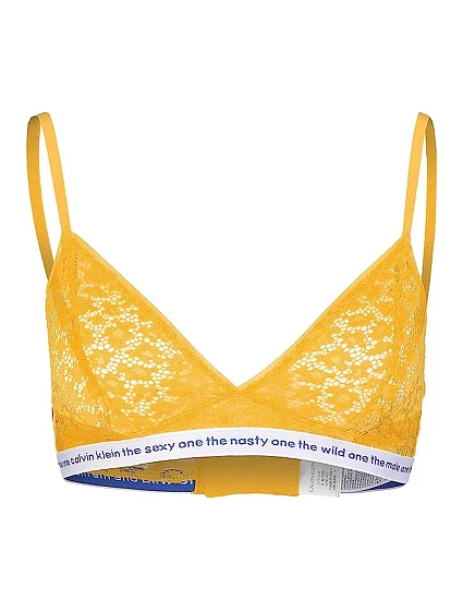 Dámská nevyztužená podprsenka Unlined Triangle QF5196E-YHC - Calvin Klein