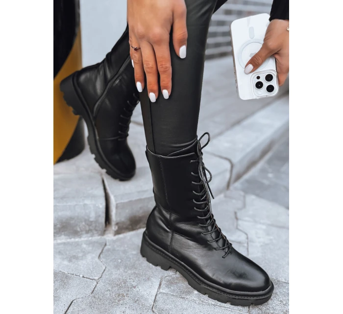 dámské kozačky černé Dstreet model 21971999 - FashionStreet