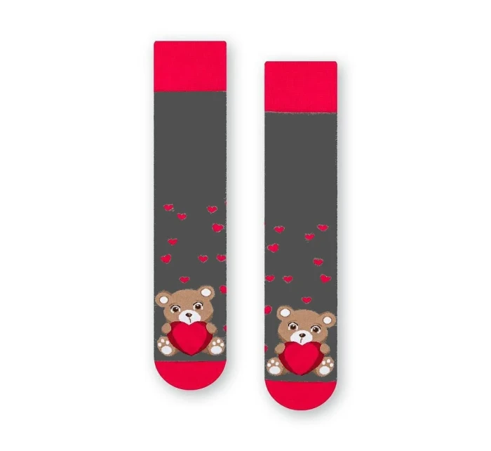 Vzorované pánské ponožky Steven art.136 Srdíčka