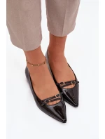 Lakované baleríny s proužky Černé model 21757600 - Boto