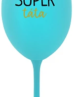 SUPER TÁTA - tyrkysová sklenice na víno 350 ml