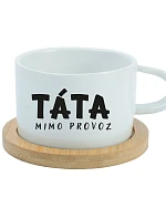 TÁTA MIMO PROVOZ - bílý hrníček makronka 200 ml