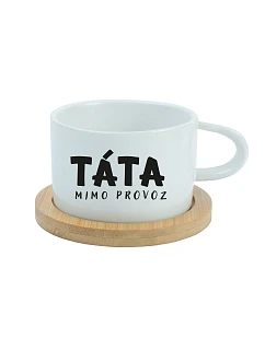 TÁTA MIMO PROVOZ - bílý hrníček makronka 200 ml
