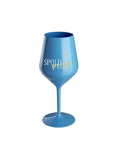 SPOLUPIČKY - modrá nerozbitná sklenice na víno 470 ml