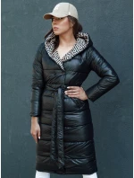 Dámský prošívaný zimní kabát s kapucí GRACE černý FashionStreet TY4501