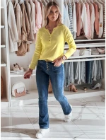 Dámské tričko s dlouhým rukávem FELORIA žlutá FashionStreet RY2778