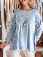 Dámská máslová halenka oversize s přívěskem modrá Dstreet model 21985728 - FashionStreet