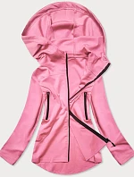 Světle růžová mikina s asymetrickou spodní částí (HD153-25)