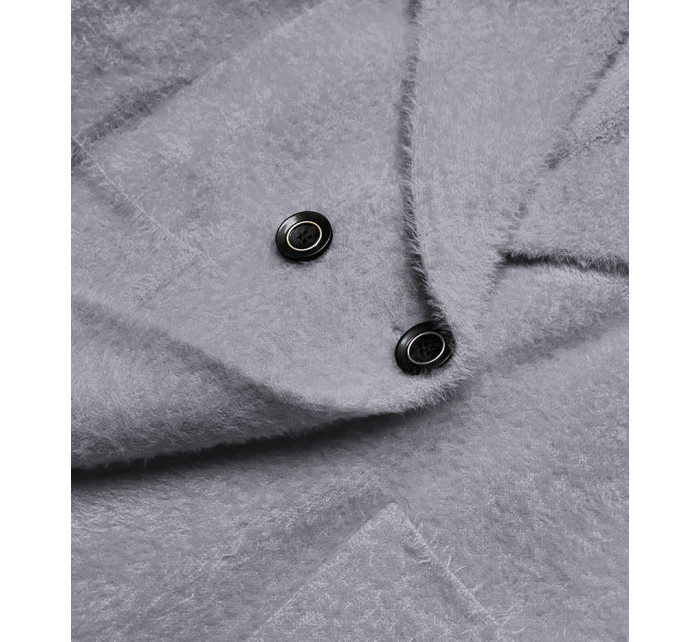 Krátký šedý přehoz přes oblečení typu alpaka (CJ65)
