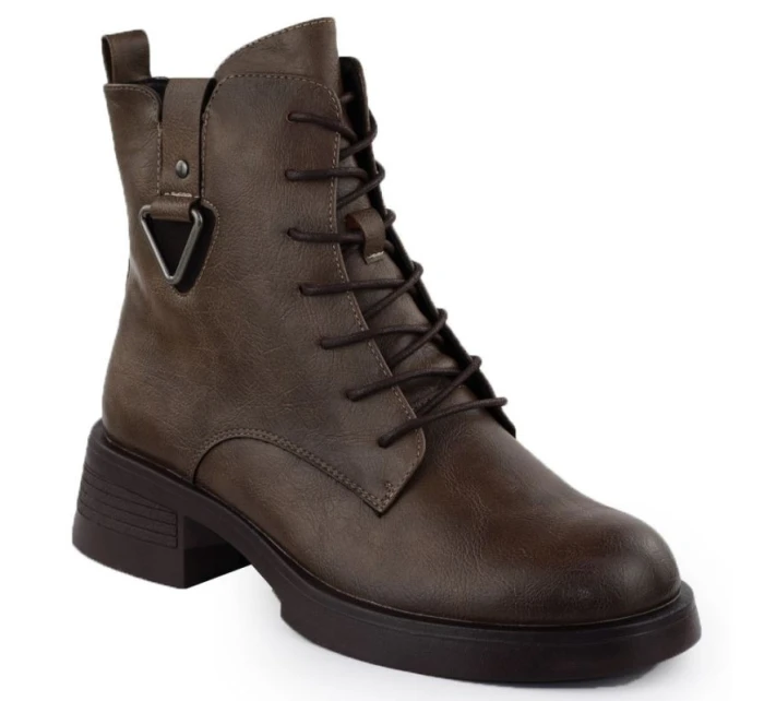 Dámské boty na klínku hnědé model 21905773 - Potocki