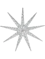 OZDOBNÝ PŘÍVĚSEK SNĚHOVÉ VLOČKY 50LED STŘÍBRA