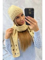 Dámská souprava se šálou Maja K327 beige Dámská souprava se šálou Maja K327 beige