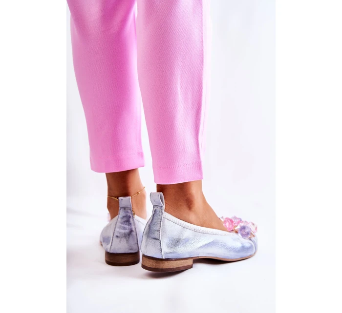 Dámské Kožené Baletky S model 21588973 - Zazoo Dámské Kožené Baletky S model 21588973 - Zazoo