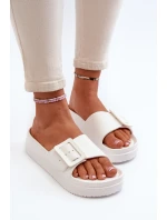 Dámské Pěnové Žabky Na Platformě S Big Star Bílé model 21654884 - Big Star Shoes Dámské Pěnové Žabky Na Platformě S Big Star Bílé model 21654884 - Big Star Shoes