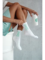 Dámské ponožky Králíček s ocáskem Bílomodré